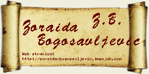 Zoraida Bogosavljević vizit kartica